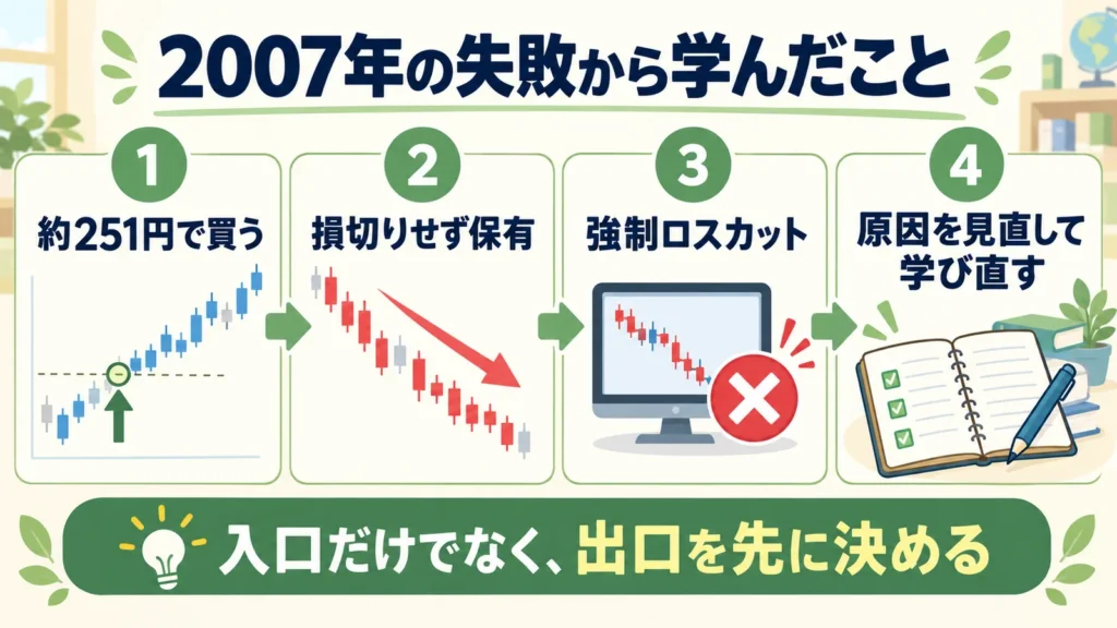 ポンド円を約251円で買い、損切りできないまま強制ロスカットに至った失敗と、学び直しまでの流れ